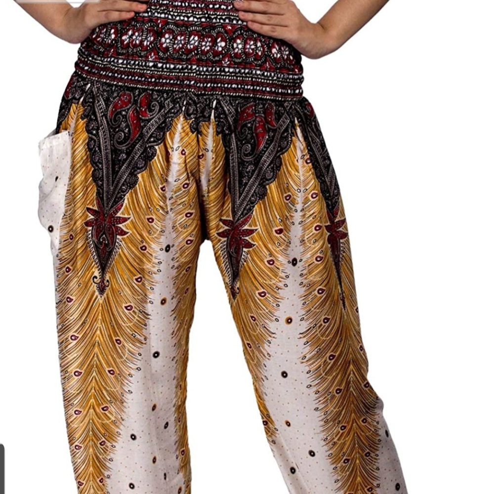 By lofbaz onesize ( 14) yoga, boho pants in white